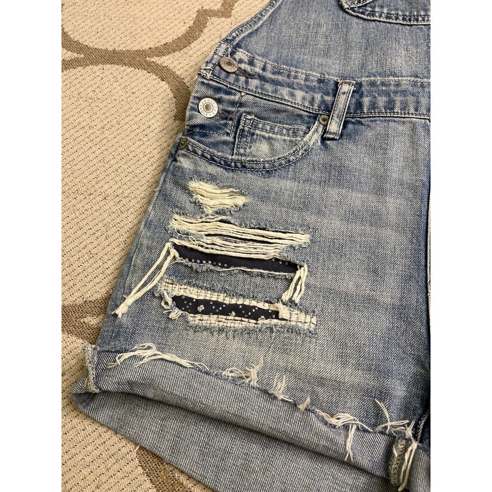 American Eagle Outfitters Tomgirl Shortalls, distressed, size XS - Picture 2 of 12